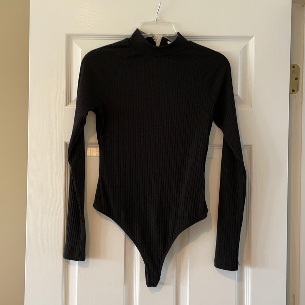 WORN ONCE H&M Turtleneck Black Bodysuit Sz M